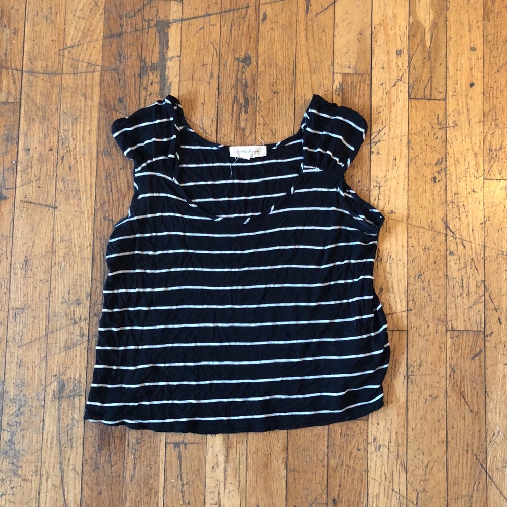 Knit cap sleeved top